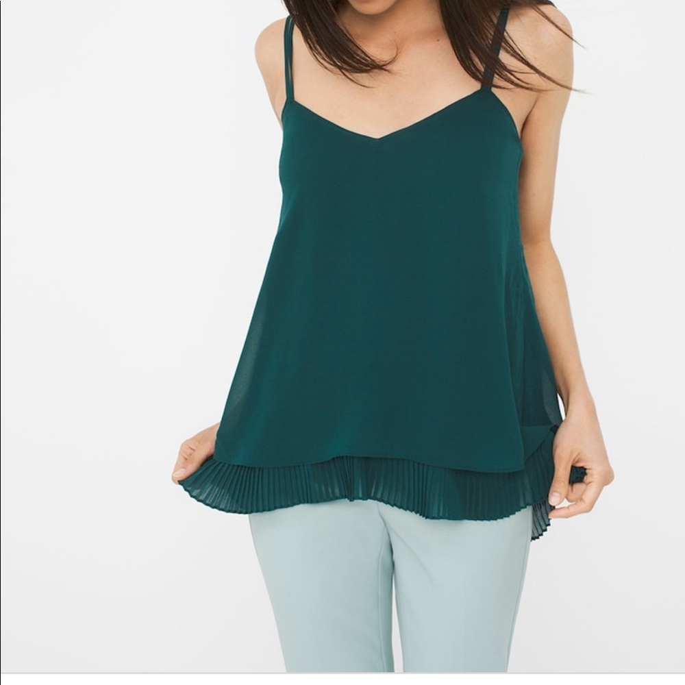 NWT White House Black Market Pleated Layer Cami